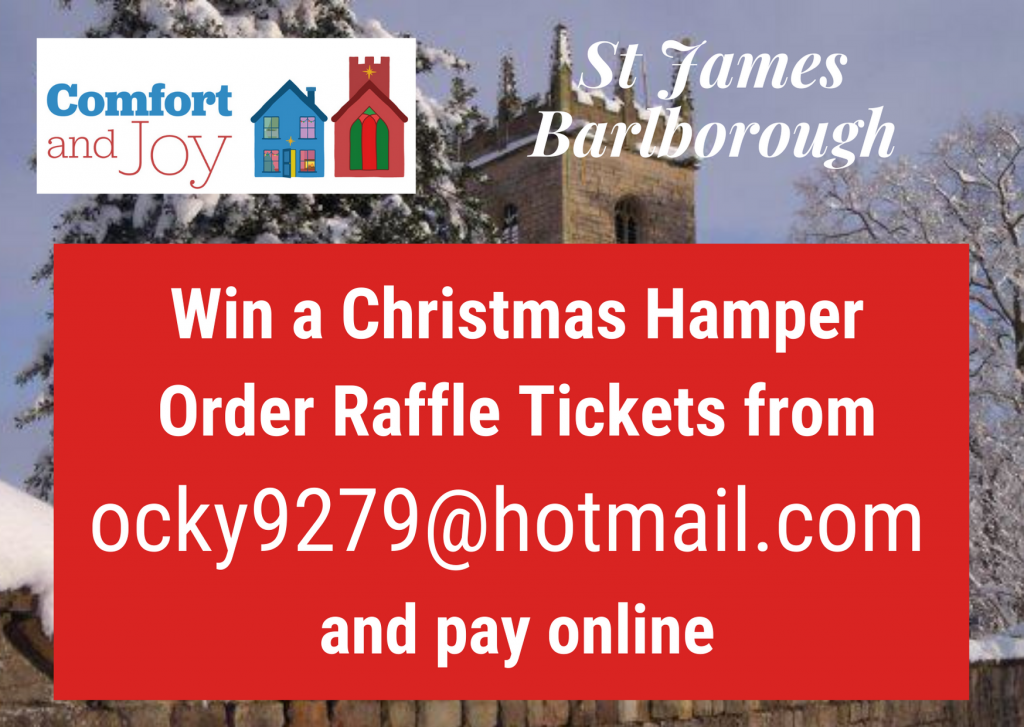 Poster advertising Christmas Hamper Raffle